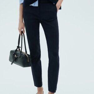 NWT MANGO Cropped Skinny Pants | Navy | Size 2